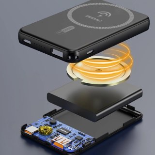 Powerbank K14S+ 10000mAh z podstawką 20W USB-A / USB-C / MagSafe - czarny DUDAO