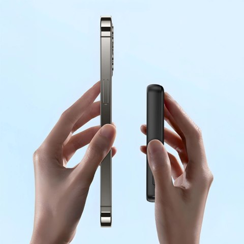 Powerbank K14S+ 10000mAh z podstawką 20W USB-A / USB-C / MagSafe - czarny DUDAO