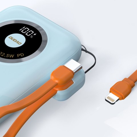 Powerbank K21 Mini 10000mAh 22.5W USB-A / USB-C - niebieski DUDAO