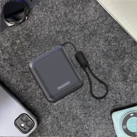 Powerbank K22+ 10000mAh z zawieszką kablem 22.5W USB-C - szary DUDAO