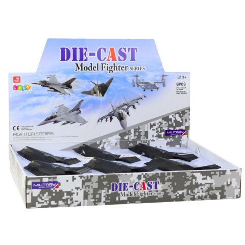 Samolot Myśliwiec Wojskowy Odrzutowiec Z Napędem Światła Dźwięki 1:400 LEAN Toys