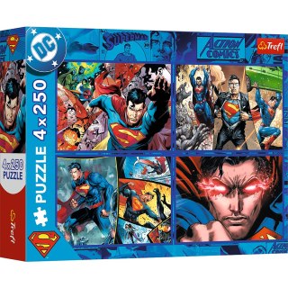 Puzzle - 4x250 - Odwaga Supermana - Warner Superman - Trefl 13340 Trefl Puzzle