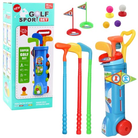 Zestaw Do Gry W Golfa Wózek Kije Pole Gra Sportowa 20el LEAN Toys