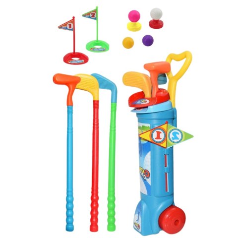 Zestaw Do Gry W Golfa Wózek Kije Pole Gra Sportowa 20el LEAN Toys