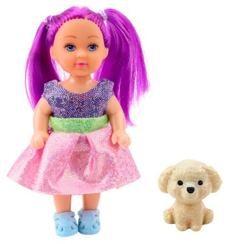 Zestaw Mini Laleczka W Sukience Piesek Lalka Pupil Mix 12cm LEAN TOYS