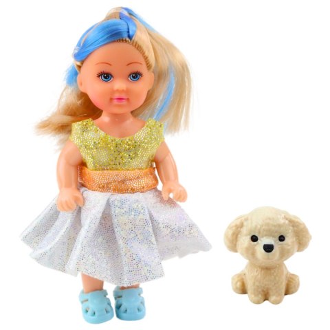 Zestaw Mini Laleczka W Sukience Piesek Lalka Pupil Mix 12cm LEAN TOYS