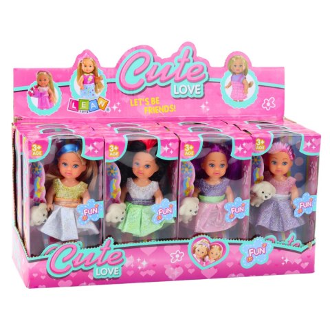 Zestaw Mini Laleczka W Sukience Piesek Lalka Pupil Mix 12cm LEAN TOYS