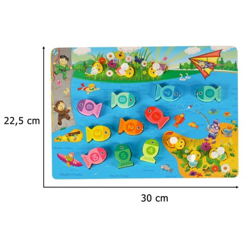 Gra drewniana rybki łowienie rybek na magnes pszczółki montessori Kik Sp. z o. o. Sp. k.