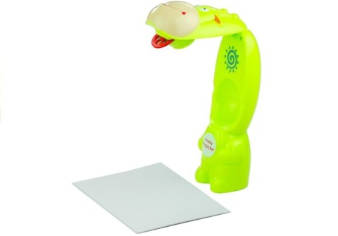 Projektor Do Rysowania Rzutnik Krówka 3 Dyski Pisaki Zielony 3w1 LEAN Toys