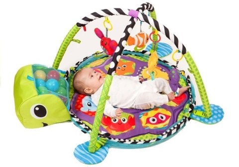 Mata Edukacyjna Dla Maluszka Żółw 3w1 Basen Piłki LEAN Toys