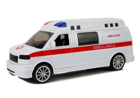 Ambulans Karetka Pogotowia z Napędem Dźwięk Syrena Światła LEAN Toys