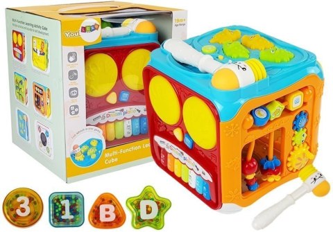 Kostka Edukacyjna Sorter Dla Niemowląt Dźwięk Światła LEAN Toys