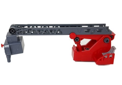 Zestaw DIY Wóz Strażacki 2w1 Wymienne Podnośniki Śrubokręt Dźwięk Efekty Świetlne Kask LEAN Toys