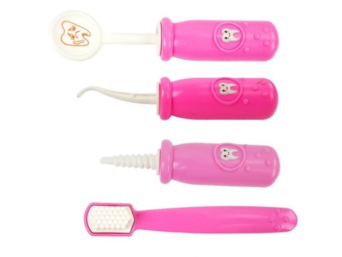 Zestaw Lekarski Mały Dentysta Akcesoria W Walizce Różowy LEAN Toys