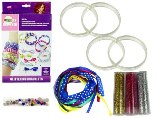 Zestaw Kreatywny Do Robienia Bransoletek DIY Brokat Wstążki LEAN Toys