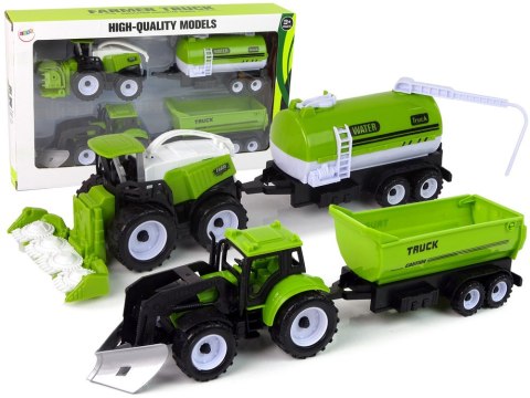 Zestaw Pojazdów Farmerskich Traktor Kombajn Cysterna Naczepa LEAN Toys