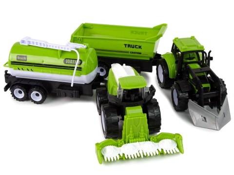 Zestaw Pojazdów Farmerskich Traktor Kombajn Cysterna Naczepa LEAN Toys