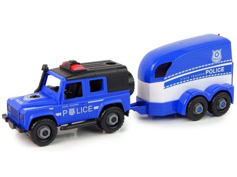 Auto Terenowe Transporter Policja Do Rozkręcania DIY Koń LEAN Toys