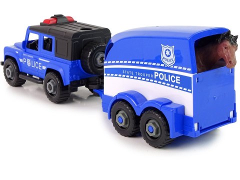 Auto Terenowe Transporter Policja Do Rozkręcania DIY Koń LEAN Toys