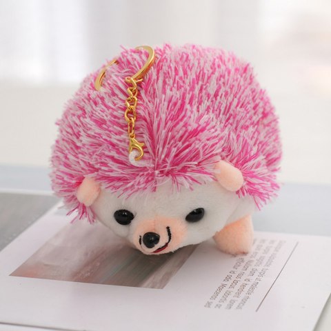 Pluszowy Jeż Maskotka Brelok Kółko Różowy 9cm LEAN TOYS