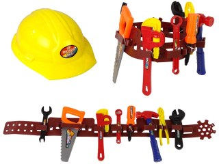 Zestaw Majsterkowicza Pas z Narzędziami Kask Klucz LEAN Toys