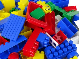 Kolorowe Klocki Konstrukcyjne K2 Duże 130 Elementów HEMAR