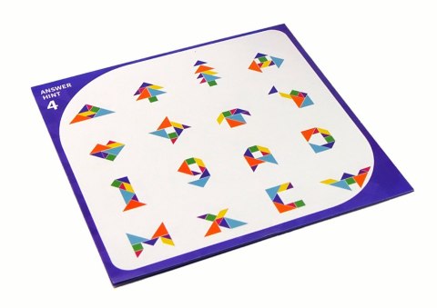 Układanka Tangram 7 Magnetycznych Klocków Puzzle Kolorowe LEAN Toys