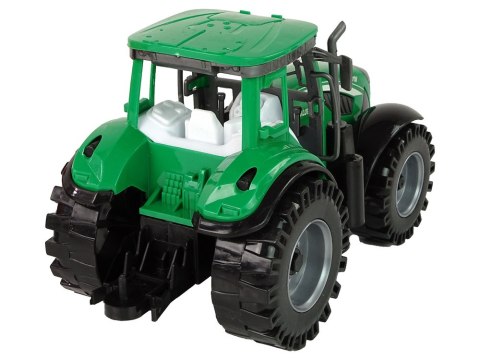 Zielony Traktor z Czerwoną Przyczepką Napęd Frykcyjny LEAN Toys