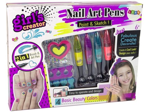 Zestaw Do Malowania Paznokci 4 Pisaki LEAN Toys
