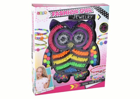 Zestaw Do Robienia Biżuterii DIY Koraliki 3000 El. Sówka LEAN Toys