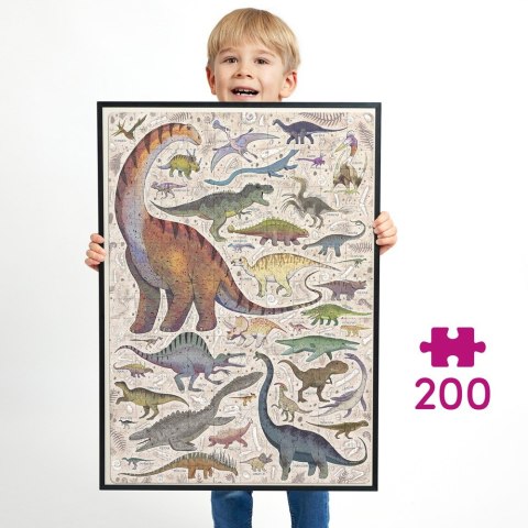 Puzzle 200 elementów Puzzlove Dinozaury CzuCzu