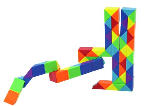 Klocki Gra Zręcznościowa Układanka Wąż Edukacyjny Kolorowy 72 ele. LEAN Toys