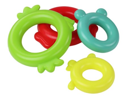 Piramidka Żyrafa Układanka 13 Kółek Kolorowa 43cm x 18cm x 18cm LEAN Toys