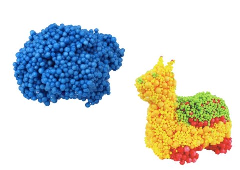 Squishy Kulki Styropianowe Masa w Kubeczku Niebieski LEAN TOYS