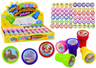 Stempelek Ozdobny 12 Wzorów Zwierząt Wodnych 6 Kolorów LEAN TOYS