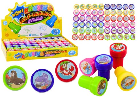Stempelek Ozdobny 12 Wzorów Zwierząt Wodnych 6 Kolorów LEAN TOYS