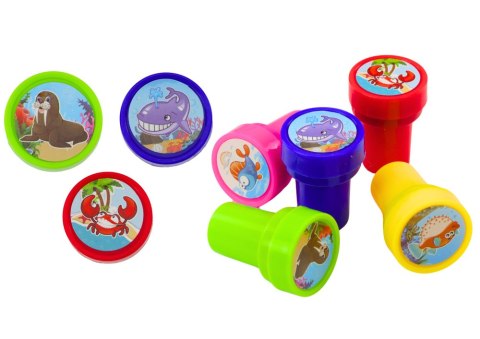 Stempelek Ozdobny 12 Wzorów Zwierząt Wodnych 6 Kolorów LEAN TOYS