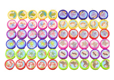 Stempelek Ozdobny 12 Wzorów Zwierząt Wodnych 6 Kolorów LEAN TOYS