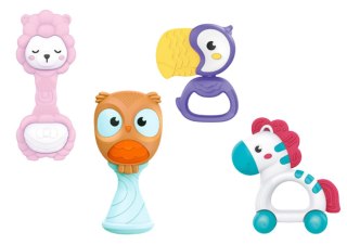 Zestaw Grzechotek Gryzaczków Dla Niemowląt Zwierzątka 8 Szt LEAN Toys