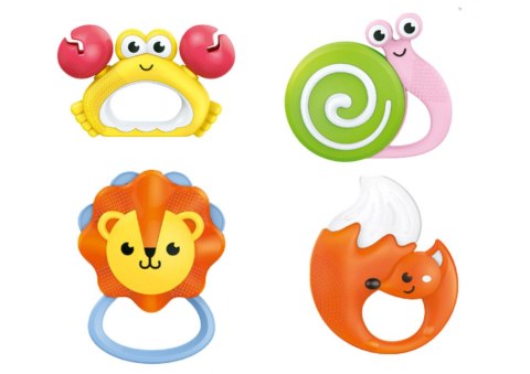 Zestaw Grzechotek Gryzaczków Dla Niemowląt Zwierzątka 8 Szt LEAN Toys