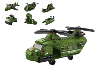 Zestaw Klocków Helikopter Wojskowy Militarny Zielony 1000 El LEAN Toys