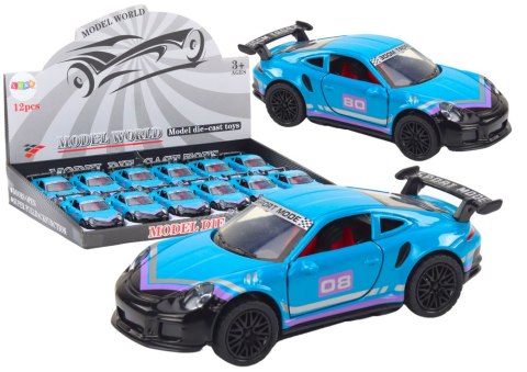 Autko Samochód Sportowy 1:32 Napęd Frykcyjny Metalowy Turkusowy LEAN Toys