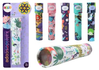 Kalejdoskop Dziecięcy Wzorki Kolory Biały Zwierzęta LEAN TOYS