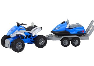 Quad z Przyczepą do przewozu Łodzi oraz Skuterem Wodnym LEAN Toys
