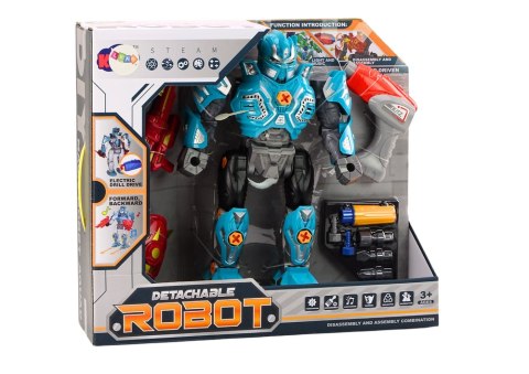 Robot Do Skręcania Broń Wiertarka Śrubokręt Światła Dźwięk Turkusowy LEAN Toys