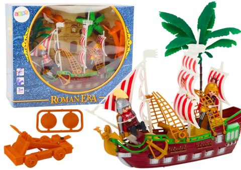 Statek Romański Rzymianie Światła Dźwięki Katapulta Palmy LEAN Toys
