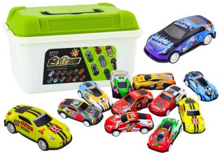 Zestaw Resoraków w Walizce Samochody Autka 50 szt LEAN Toys