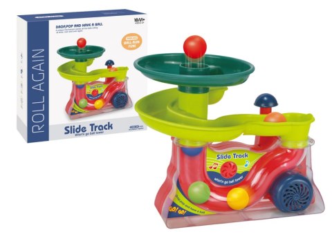 Fontanna Zjeżdżalnia Dla Kulek Piłek Dźwięki Kolorowa LEAN Toys