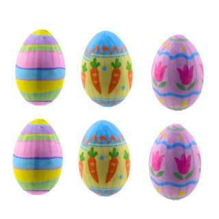 Jajka Wielkanocne Na Piku Druciku Marchewki Tulipany Ozdoba Kolorowe 6szt LEAN