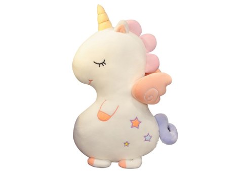 Maskotka Pluszowa Przytulanka Uroczy Jednorożec Biały 50cm LEAN Toys